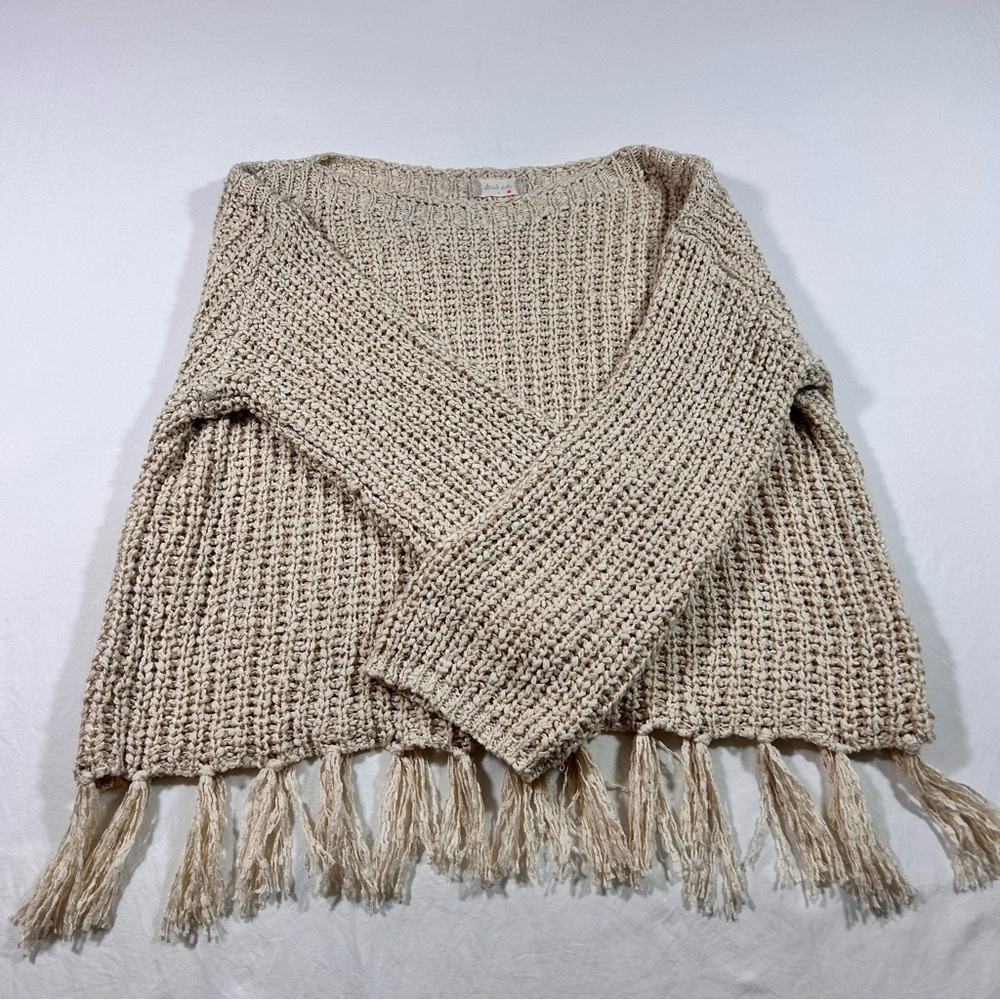 Altar'd State Textured Fringe Sweater - Cream - Picture 8 of 8